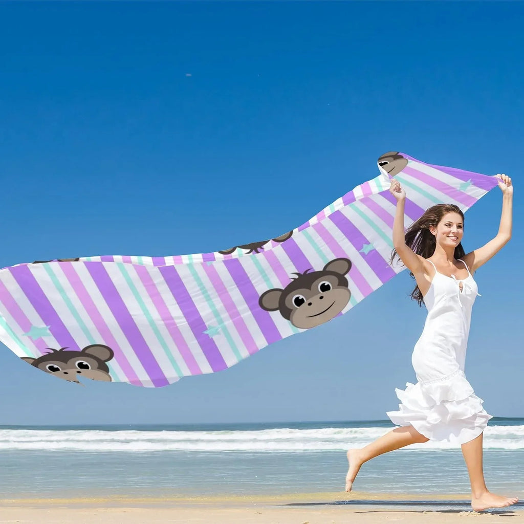 Women Lightweight Stripe Shawl Hyjoy On Silk Wrap Long for Scarf Scarves Girls Faces Neck Monkey