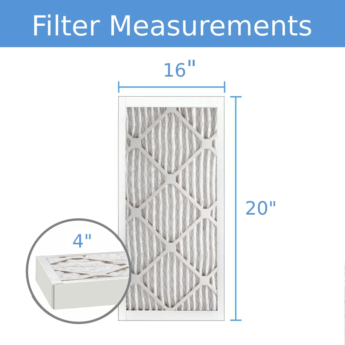Surface 16x20x4, Pleated 8, Air (3 MERV Hi-E Extended Filter, Pack) Purolator 40 Mechanical