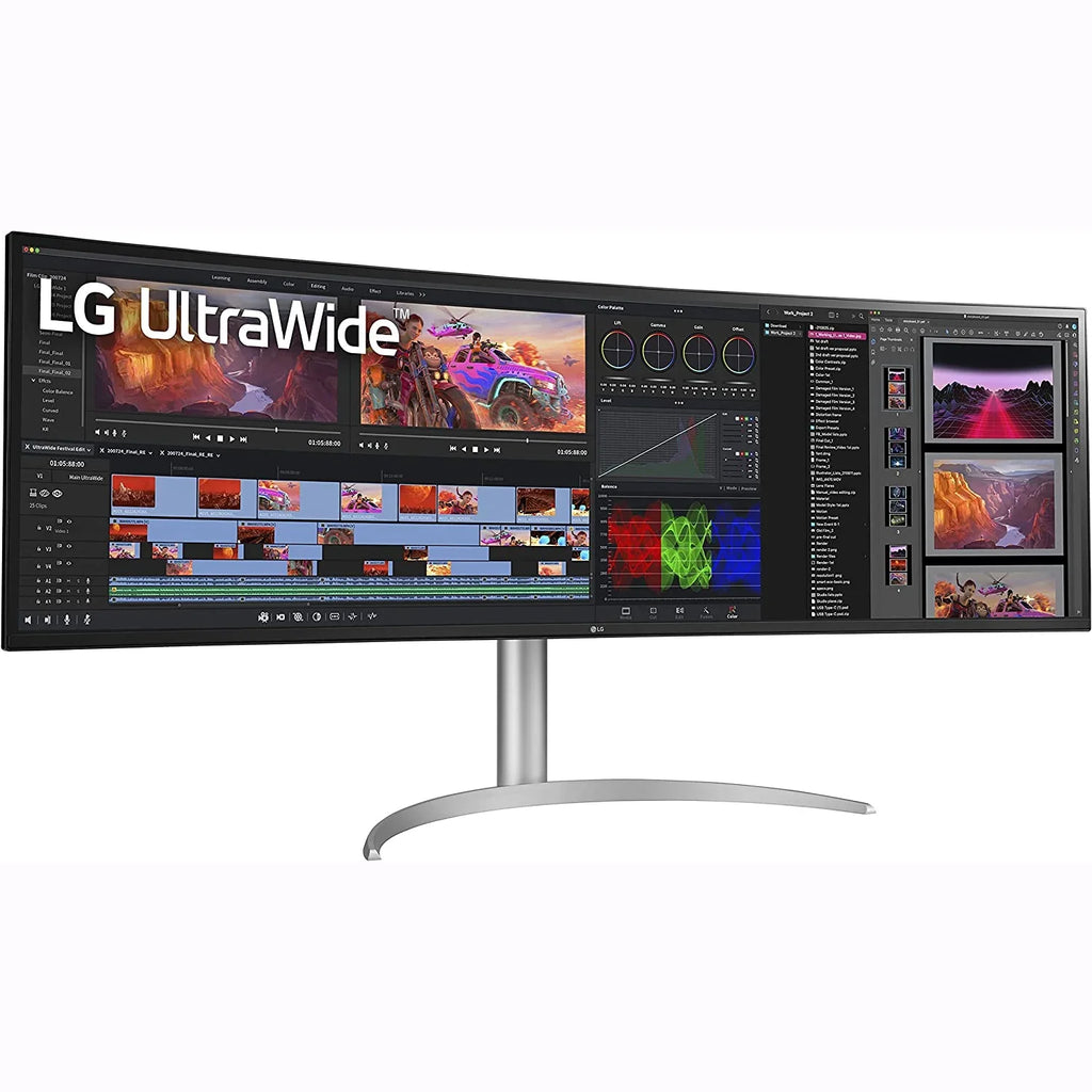 Open Premium & Nano Curved 2.1 AMD NVIDIA 32:9 1440) 49" Adjustable UltraWide Pro, LG USB and 49WQ95C-W G-SYNC FreeSync Compatible (5120 Type-C, DQHD IPS Monitor, Box Tilt/Height/Swivel HDMI x