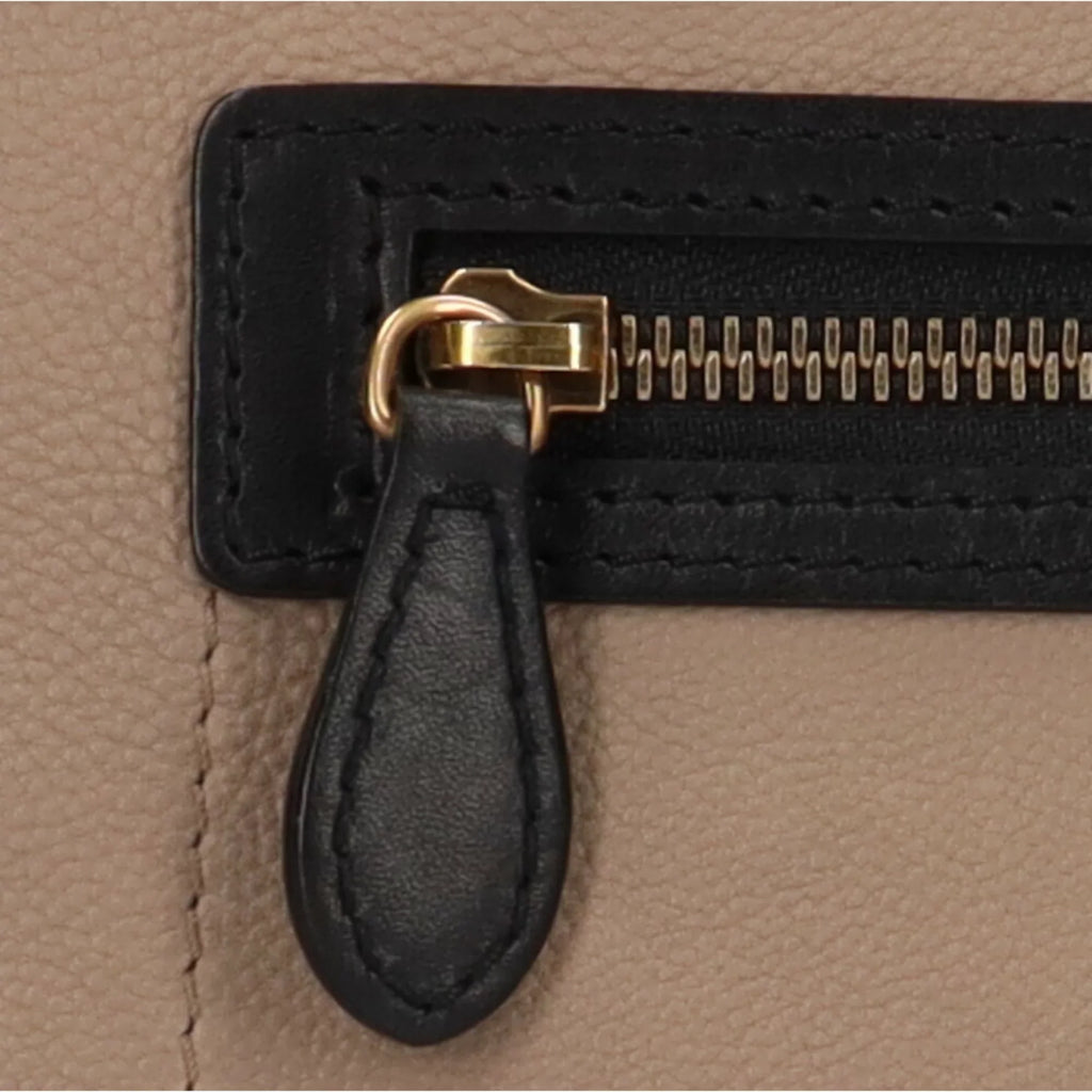 Celine Micro Shopper Leather Beige Luggage Handbag Ladies (Good) Pre-Owned