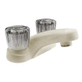 Faucet With Bisque Knobs, Faucet RV DF-PL700S-BQ Smoke Dura Acrylic Lavatory