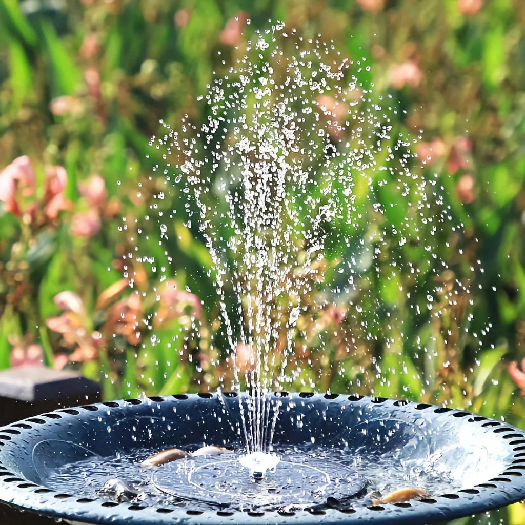 Garden, Fountain Patio, Nozzles, DIY Water For Plastic Kit Solar Corded Feature Multiple Solar With 3.5W Bird Pond, Pump, Electric Powered Wires, Operation Upgraded Inch 1pc Bath Outdoor 9.8-Foot 7.08