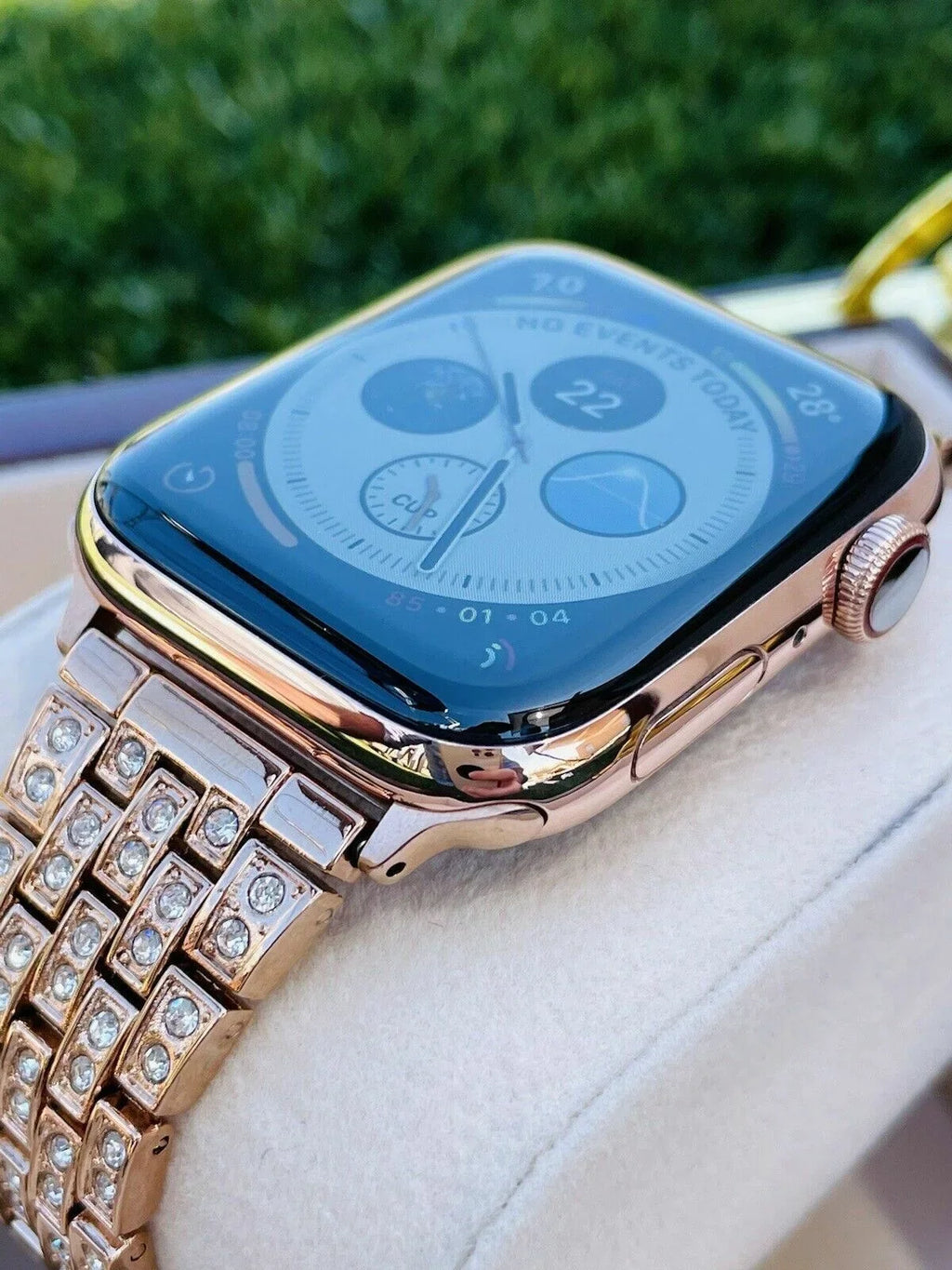 Band Custom Gold SERIES 7 Rose 24K Gold 45MM Rose iWatch Steel Stainless