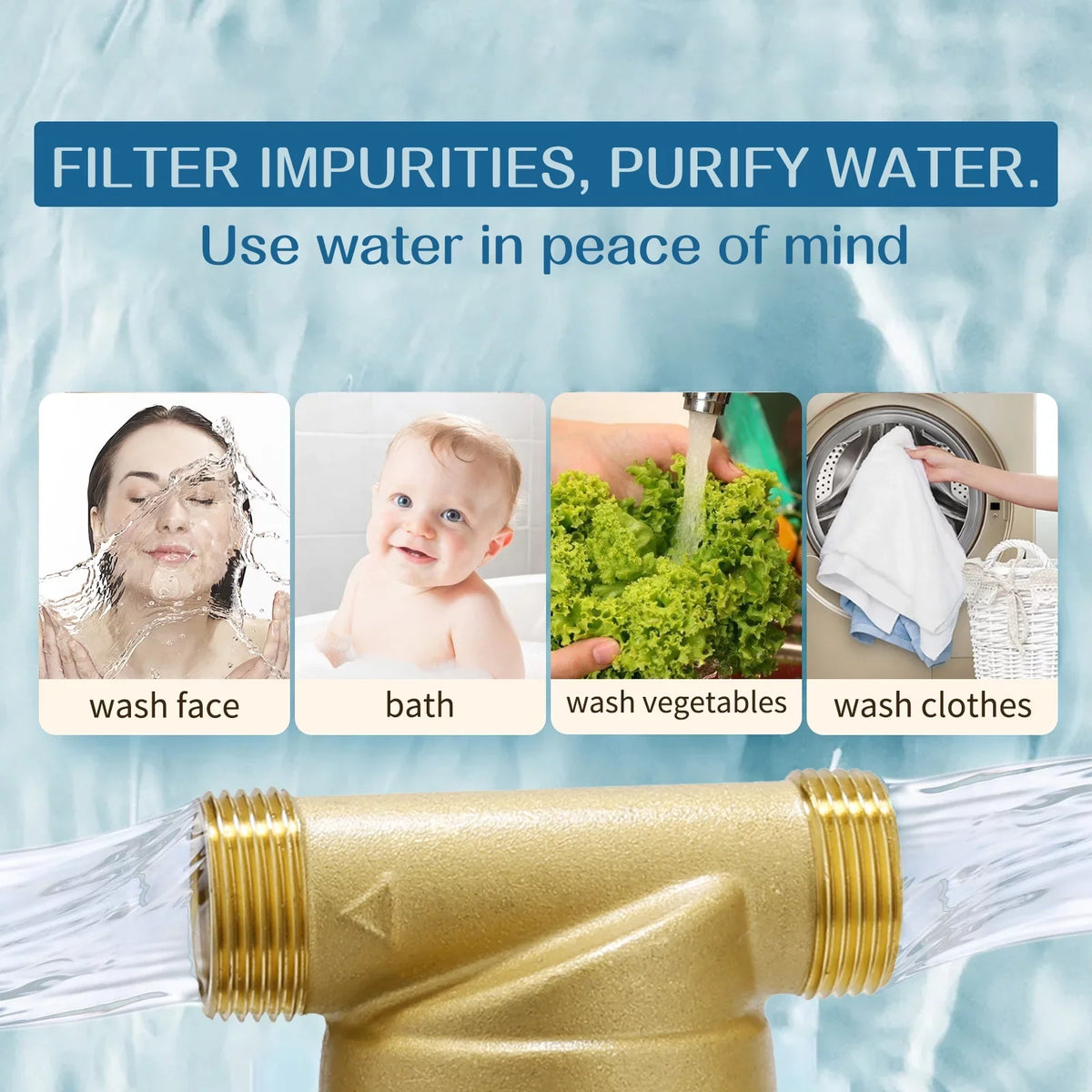 Water House Whole Filter, Watflow Down Filter, Water Spin Home Filter, 100 Sediment Sediment Water Micron Filter,