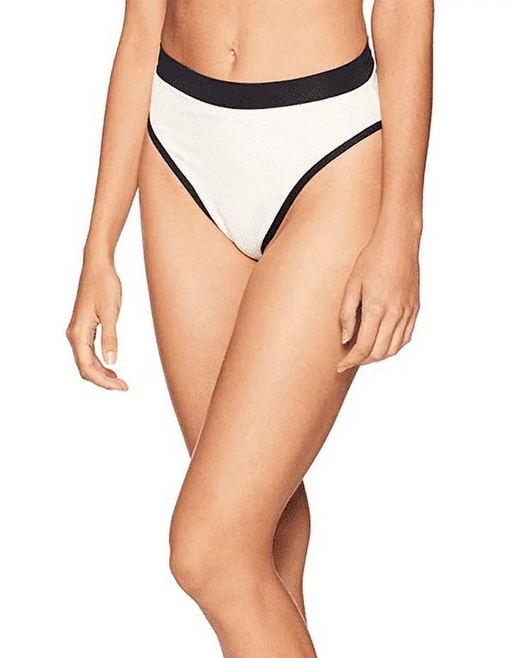 Vanilla XS, High Bottom, Frenchi Waisted Size Swimsuit L*Space Black/French Womens Ribbed