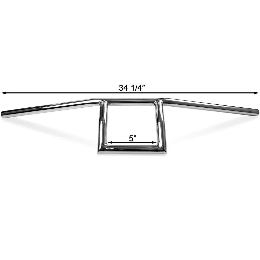 Krator Motorcycle Style Handlebar Chrome with Box FZR Window 1" Compatible 400 Yamaha 750 600 Attack 1000