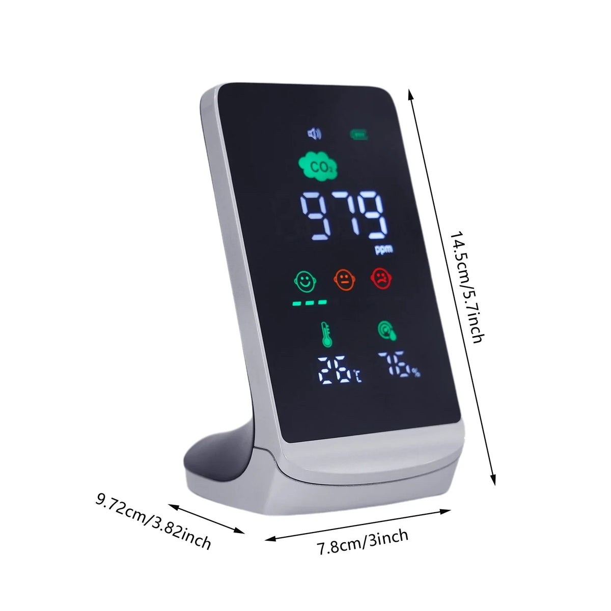 Quality for Monitor Temperature CO2, Air Black) & (White, Miumaeov Humidity Indoor