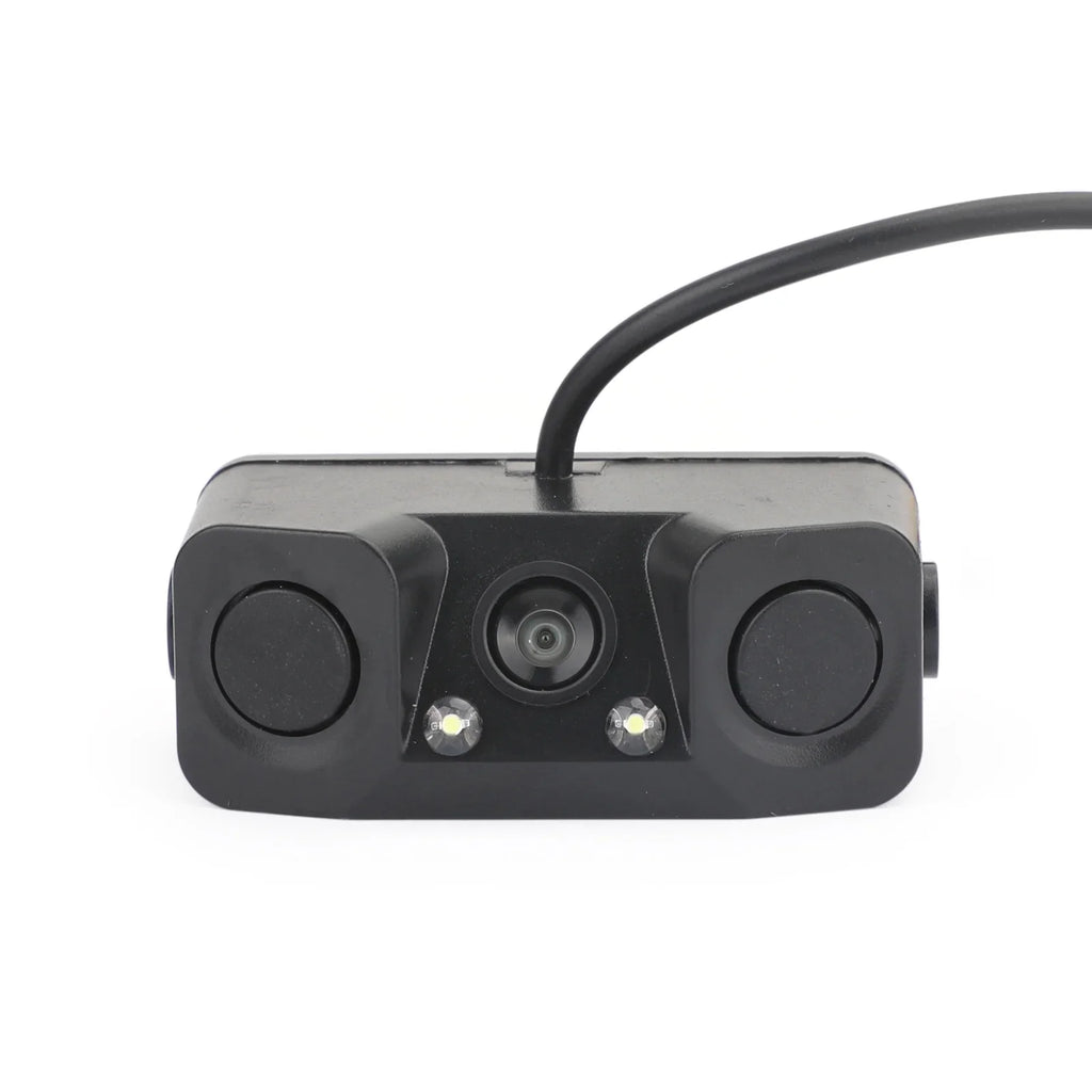 Radar Reverse Camera View Backup Sensor Car 170° Parking Rear 3in1 Camera