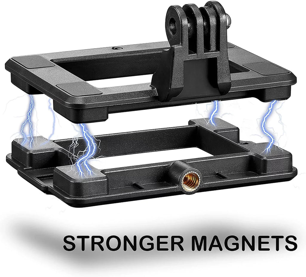 White GoPro Mount 9 5 Clip Magnetic , 4 Super Compatible Bracket 6 Suction for 8 Magnetic 7 10 11 Hero with Black Gopro