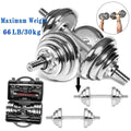for Fitness Barbells SAYFUT Dumbbell Exercise, Set Dumbbells Weight Adjustable Detachable Gym Household Silver 66LB