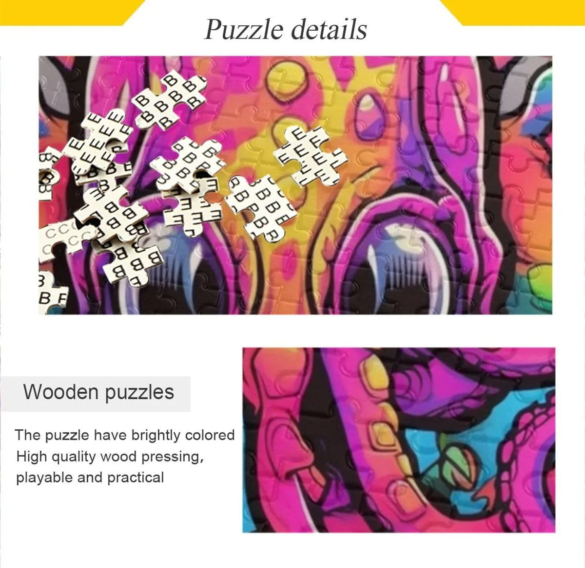 with Storage Octopus to Picture Easy Zigsaw Pieces, Reference Solve and Bag 1000 Jigsaw Eyes Big Puzzle