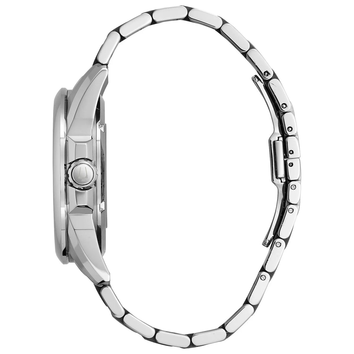 Stainless Men's Silver Watch Bulova 96A187 Steel Bracelet Dial Skeleton Automatic