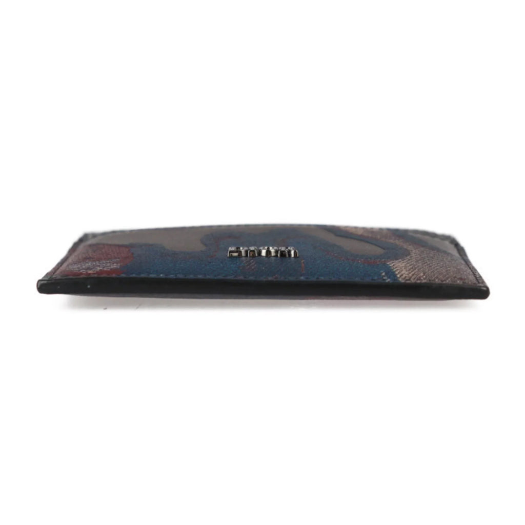 Marron Case Camouflage Calf New) Brown 2ESCH135UCN Leather Card Pre-Owned Christian Dior Multicolor Business Holder Dior Series Pattern (Like