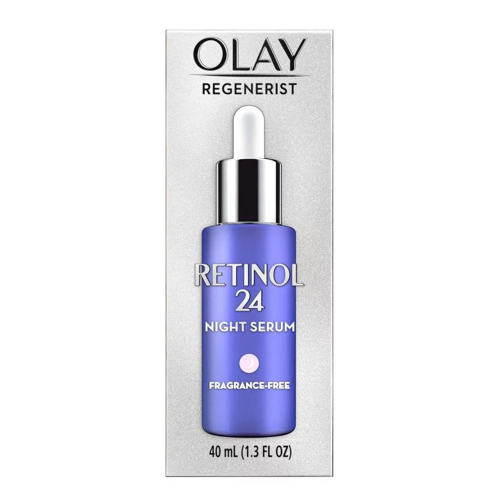 Facial Fluid 1.3 Fragrance + complex, Night with Olay Serum Regenerist Free 24 B3 Ounce Vitamin Retinol Retinol