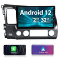 Control Civic Awesafe Apple Auto 12 10 Carplay,Android for 2006-2011, Android with Car Radio Inch Wheel Steering Honda Stereo