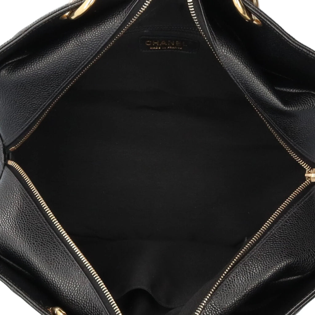 Women's Pre-Owned Caviar Bag (Good) Chain CHANEL Shoulder Black Tote Skin