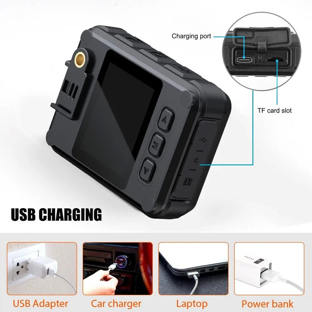 JLLOM Body Vision Night and with Police IR Camera Mini 1080P - DVR Video Audio Camcorder