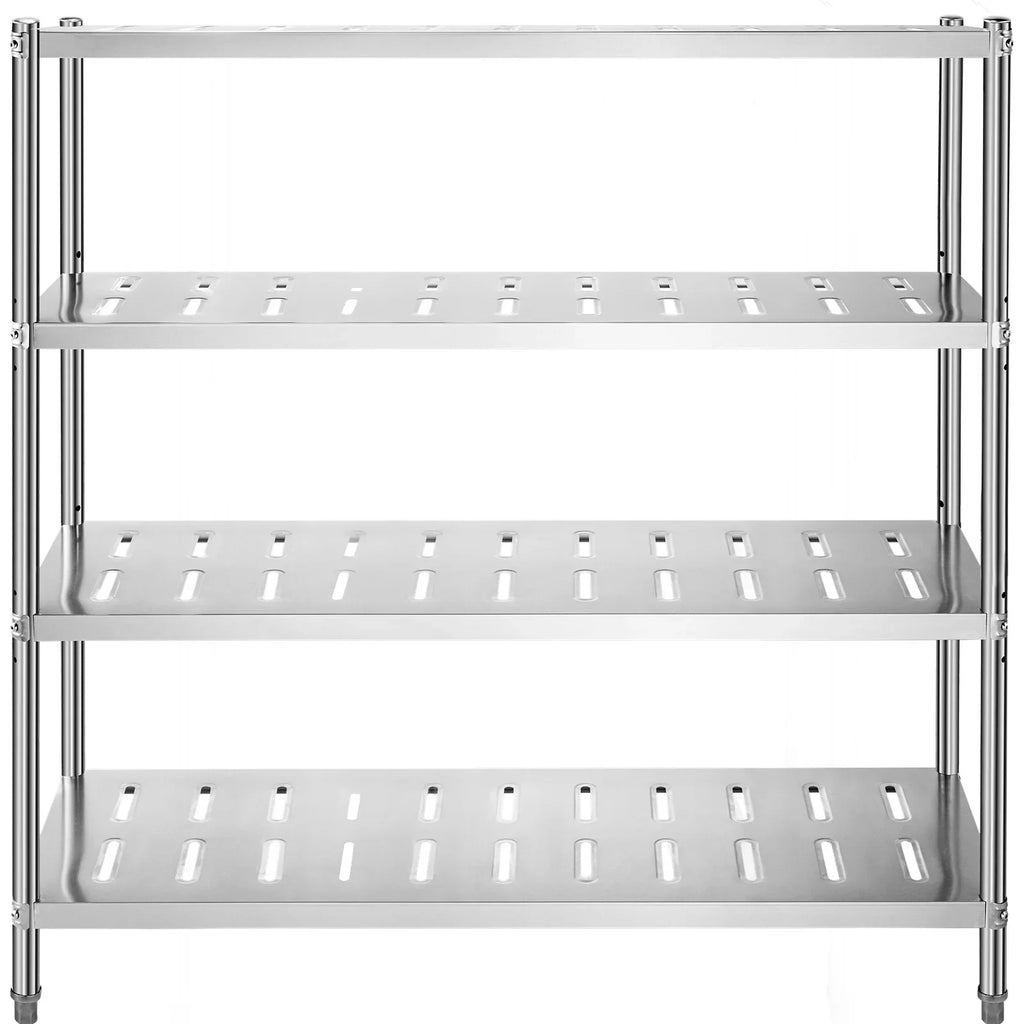 Duty Shelving 59.1x17.7x61in BENTISM Steel Heavy Shelf Stainless 4-Tier Garage