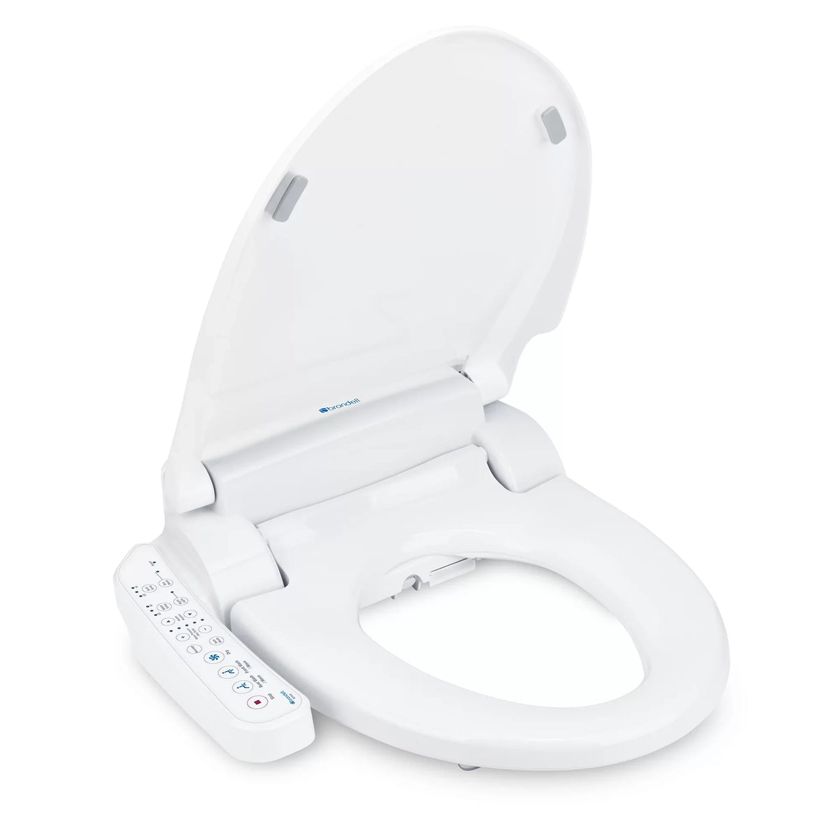 Brondell Bidet Swash SE400 Nozzle, Stainless with Sidearm, White Dryer Steel Round and Seat