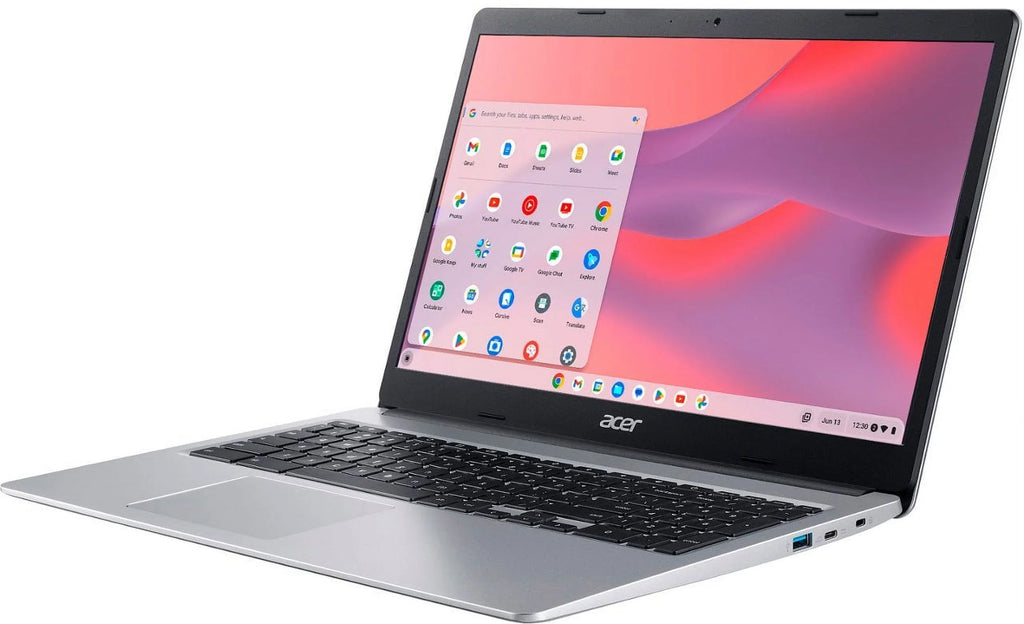 Chromebook 4GB Acer Chrome 5, OS, 15.6" + Accessories HD LPDDR4, Bluetooth, with Laptop, Tigology Display, Sleeve 315 Silver Intel Battery Life, 64GB Long eMMC, Celeron N4020, Wi-Fi