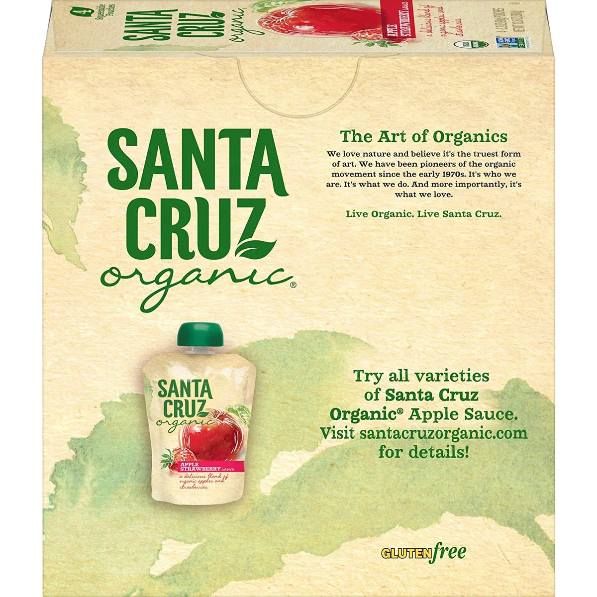 of Apple 4 2 Santa Apple -- Sauce Organic® Pouches Strawberry Cruz Pack