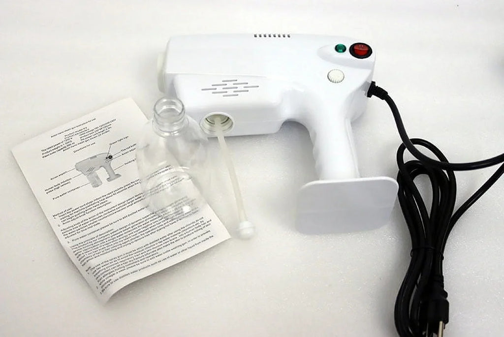 Light Blue 1200W Disinfection Sprayer Fogger Nano Gun Atomizing Sprayer Disinfectant Smart Steam