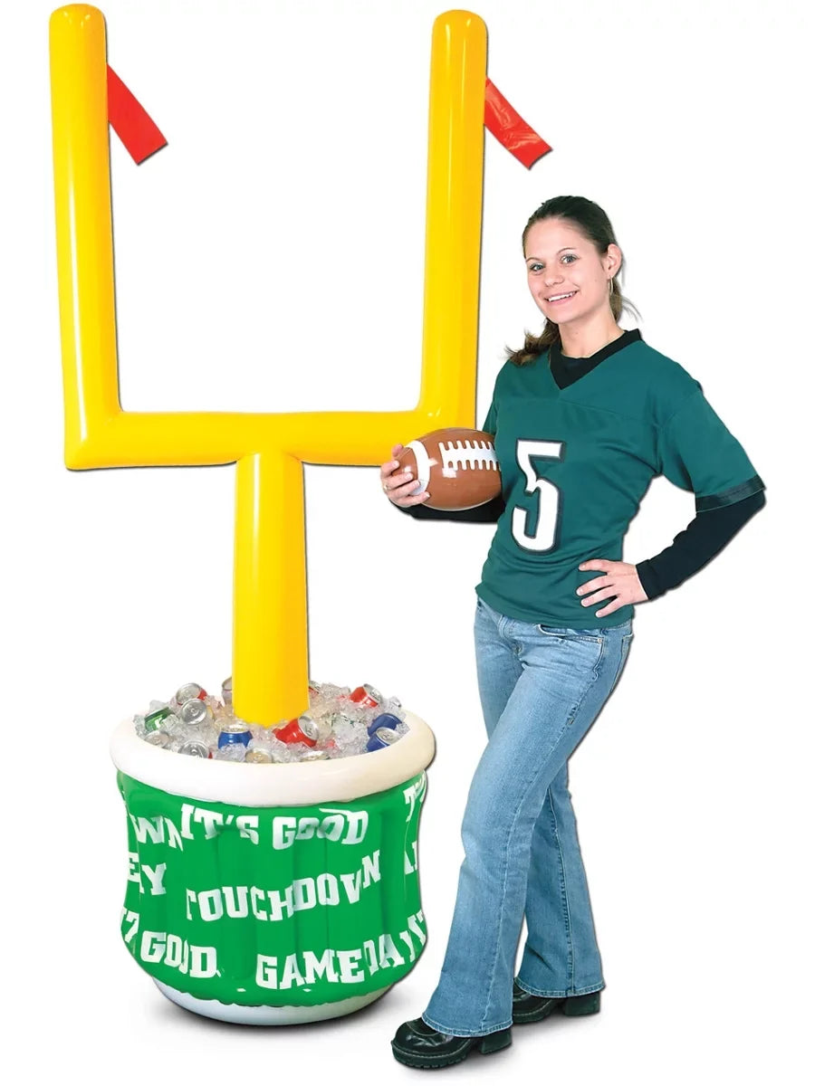 28"W Goal Post 6 - X 1 with Inflatable Pack Cooler Football 2"H