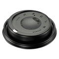 Sipper Black (1000/Carton) Lids Cappuccino Plastic 16ELBLK Dart - Dome