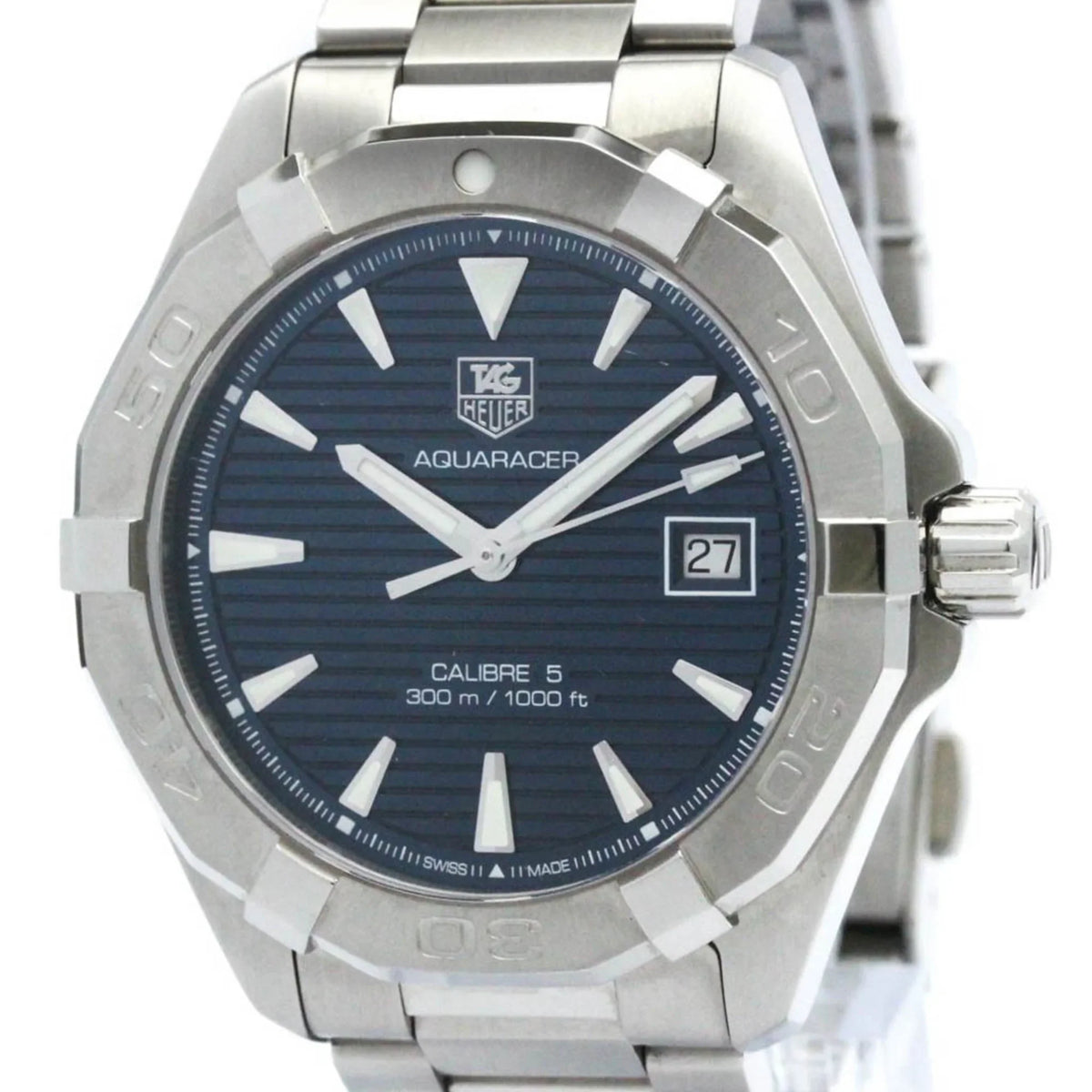 TAG Polished WAY2112 Watch Aquaracer HEUER Calibre 5 BF570555 Automatic (Good) Pre-Owned Steel