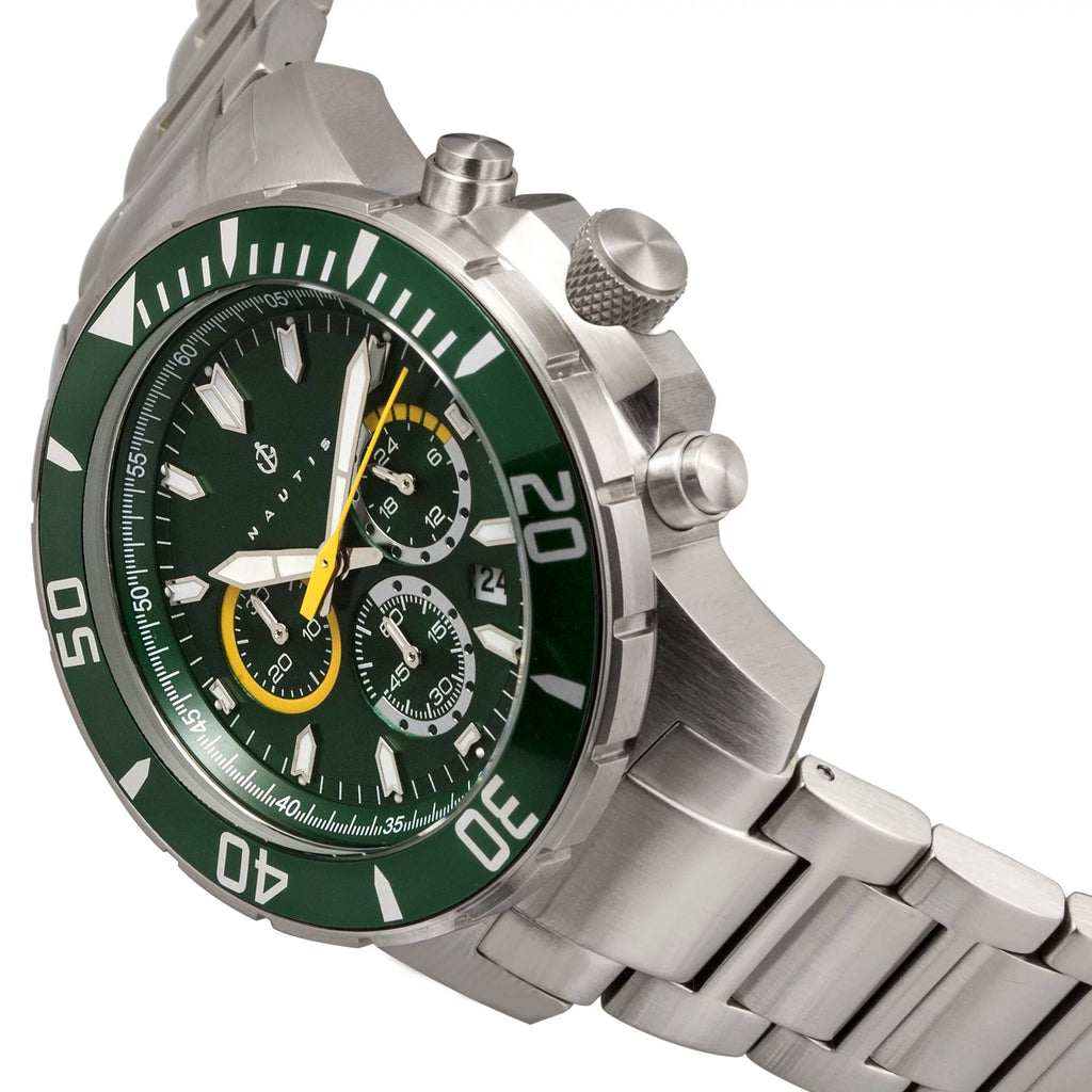 Bracelet Green Chronograph - Watch Chrono Dive 500 Nautis