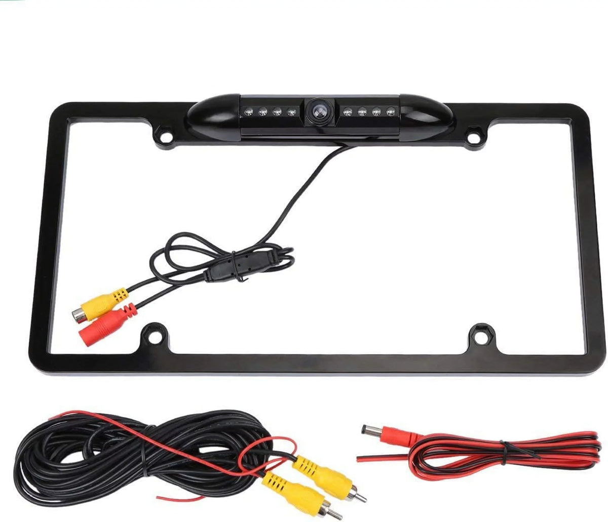 Rearview Camera Frame for ALPINE Backup ILXF409 Black License Plate ILX-F409
