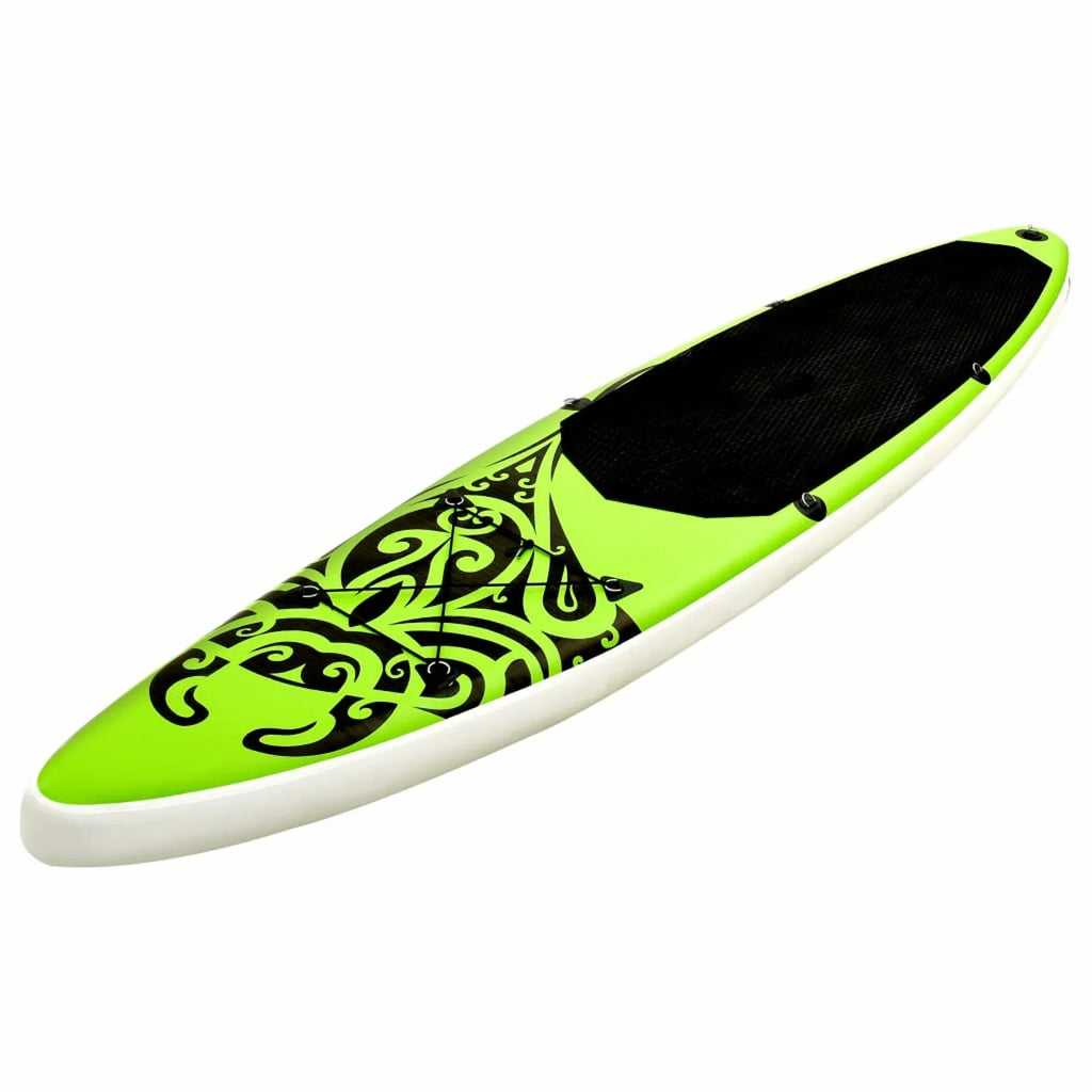 Green Paddleboard Inflatable Carevas 144.1"x29.9"x5.9" Set