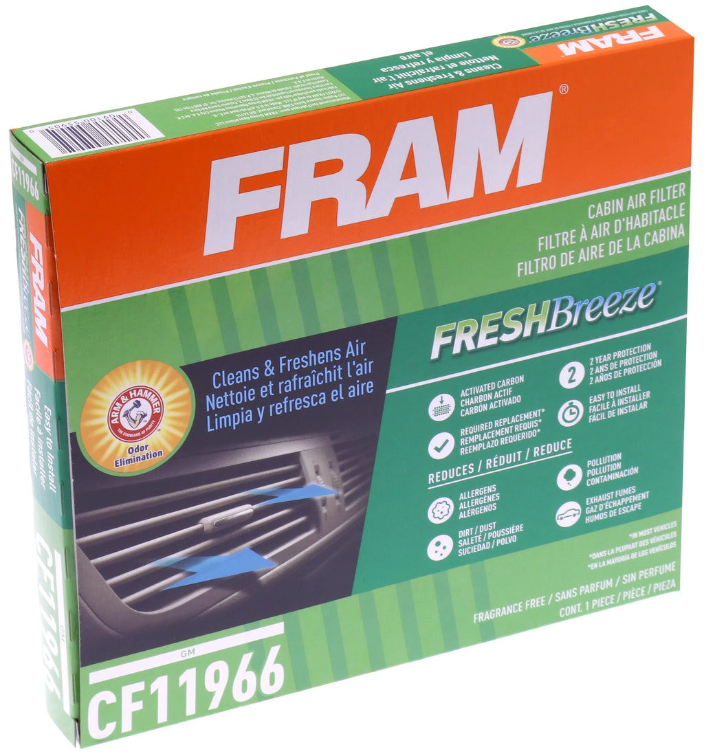 Arm CF11966 Hammer Select GMC Fits Cadillac, with select: Cabin CHEVROLET Vehicles and Chevrolet Breeze Baking 2018-2024 FRAM Fresh Filter EQUINOX Soda and Air for Buick,