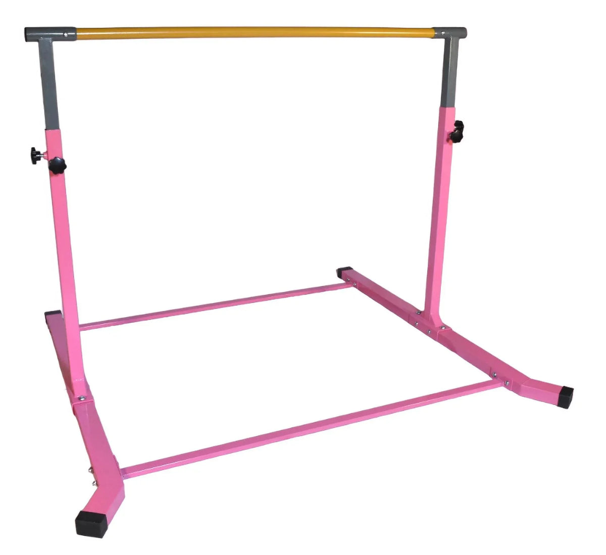 Junior for Gymnastics Training Gym Horizontal 5 FT HD Bar, Bar Expandable Bar to Kip Legs Gymnastic Balançoire Training Equipment 3 BAR Adjustable Strong FT Home Bar Height PINK Curved Gymnastics Kids