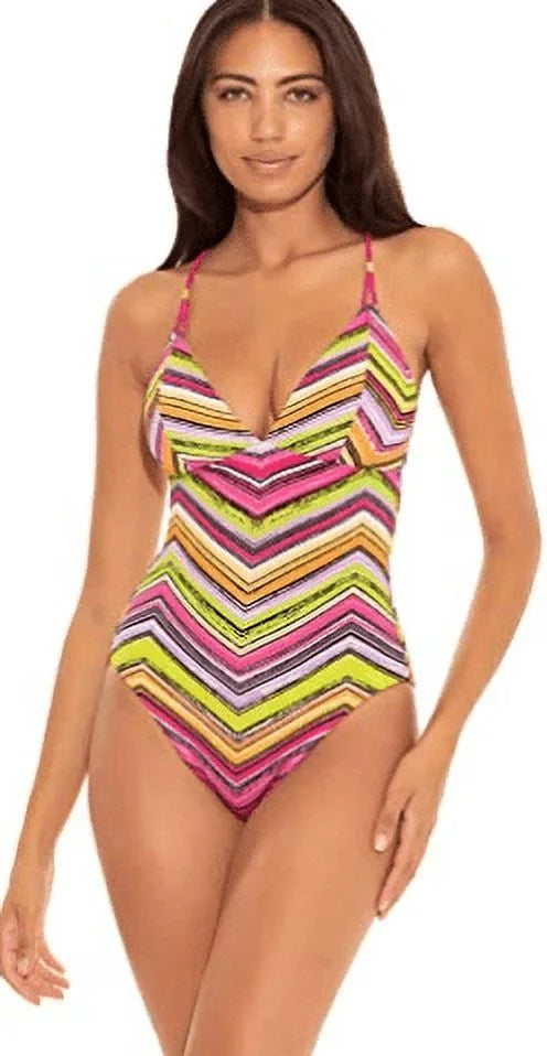 Swimsuit, by Farah Rebecca Large Becca One-Piece Abigail MULTI Virtue US