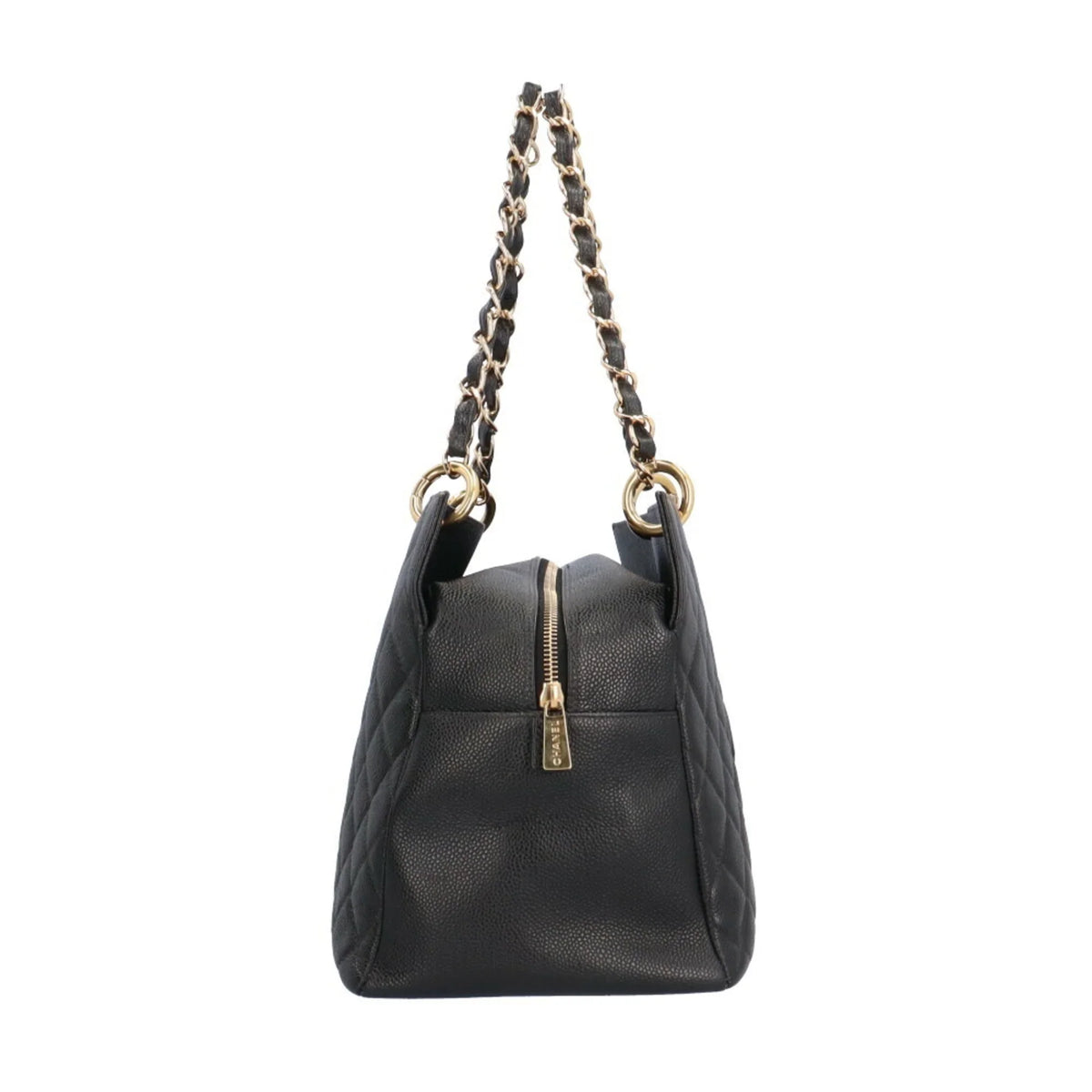 Women's Pre-Owned Caviar Bag (Good) Chain CHANEL Shoulder Black Tote Skin