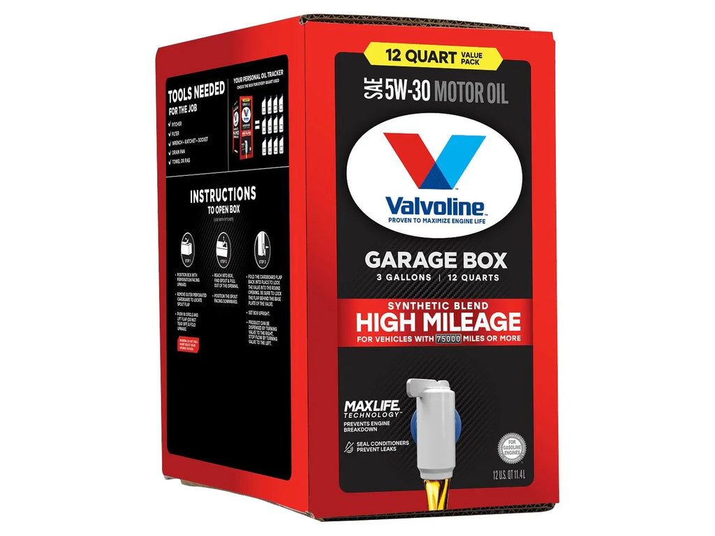 Motor Blend 5W-30 QT Box MaxLife Oil Garage Mileage Synthetic 12 Valvoline High