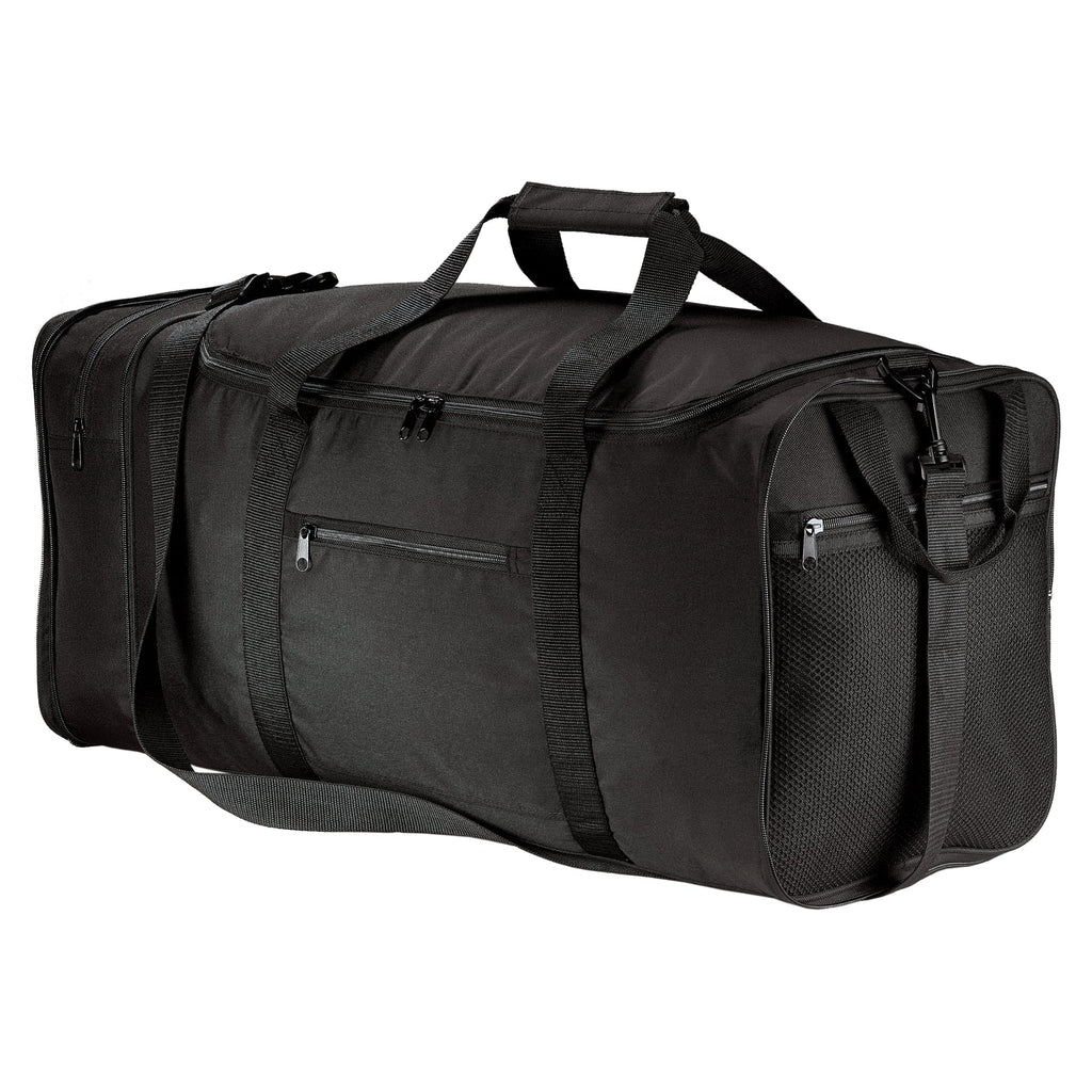 Travel Rooster Duffel Black Packable Polyester Unisex Yellow