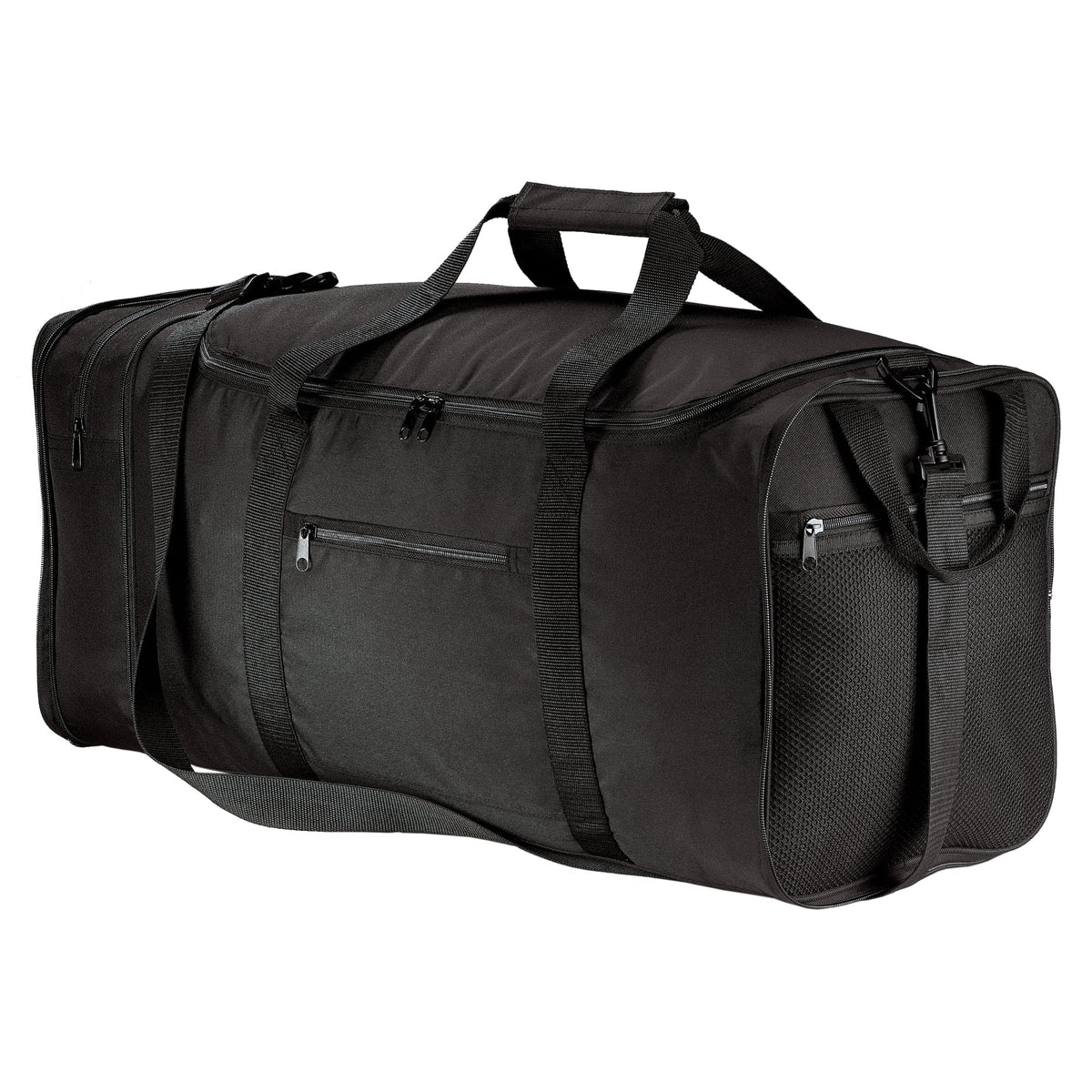 Travel Rooster Duffel Black Packable Polyester Unisex Yellow