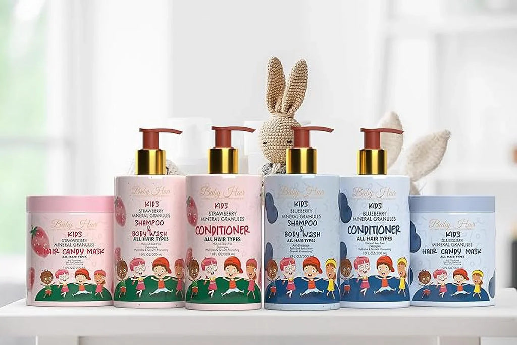 Hair Care Set - Tear-Free Sensation Strawberry Shampoo, Hair Gentle, HAIR Conditioner, Kids: and for and Vegan, Kids BABY Mask