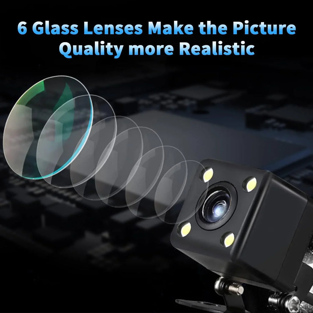 Car Wide with Monitor 5in 170° Vision Camera, View Angel Rear Camera Backup Night Kairiyard Reverse View HD Vehicle