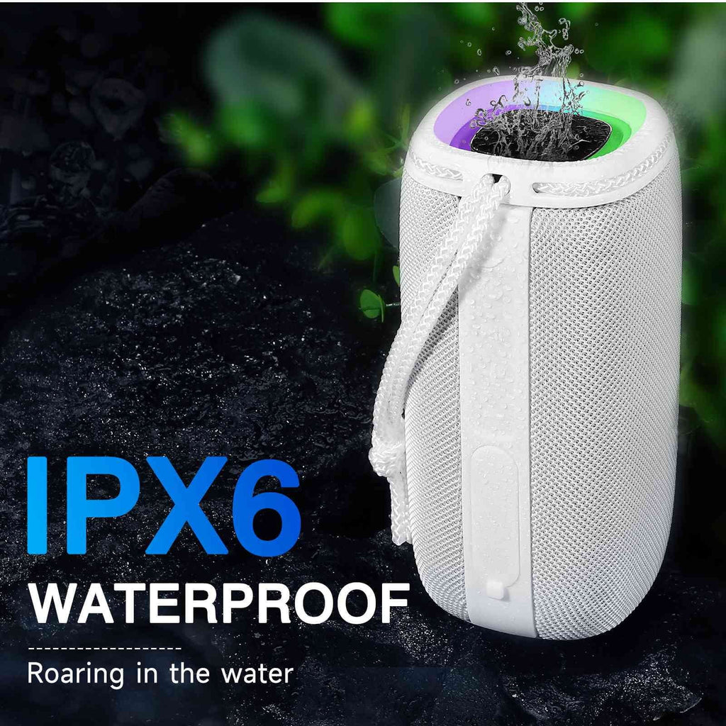 True Portable Speaker White Surround BLU Max Bluetooth Speakers Pairing, X808 UrbanX - Speaker, Punchy HD Wireless with 360° Sound IPX5 for Bass, C5 BT5.3, Waterproof