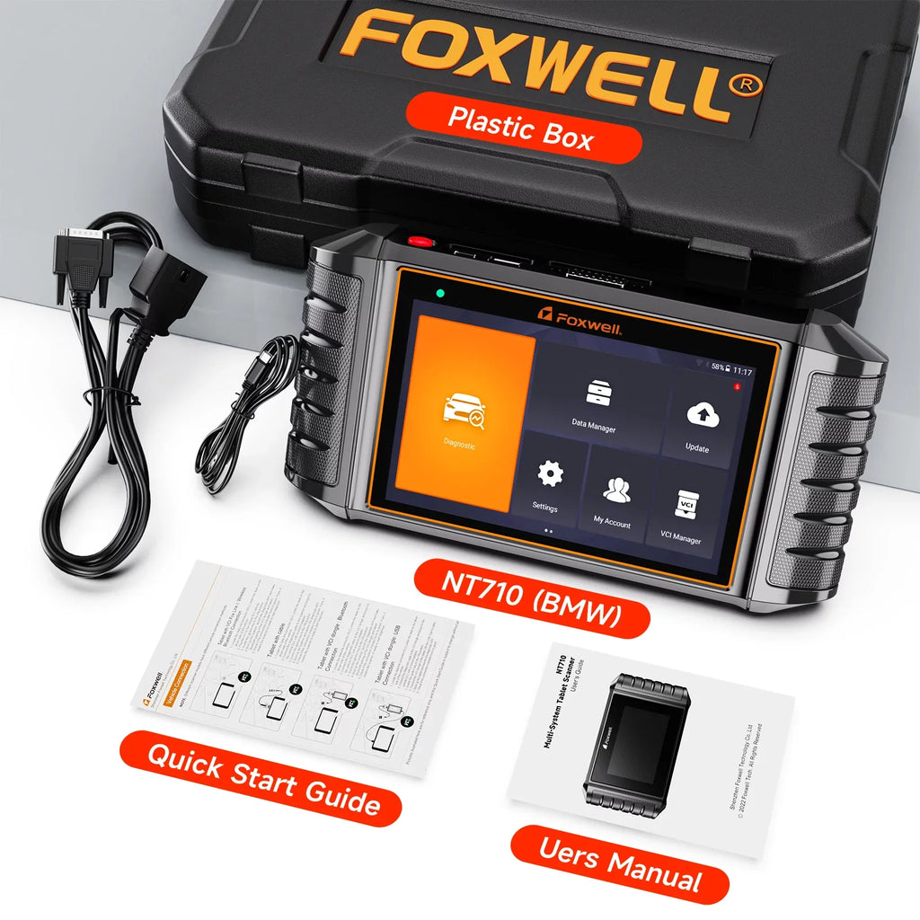 Scanner Foxwell 31+ for BMW MINI Control Bi-Directional BMW Diagnostic Scan Maintenance Active Services Automotive OBDII Systems Tool Tool Automobiles OBD2 NT710 RR Scanner All Test Code Car Reader