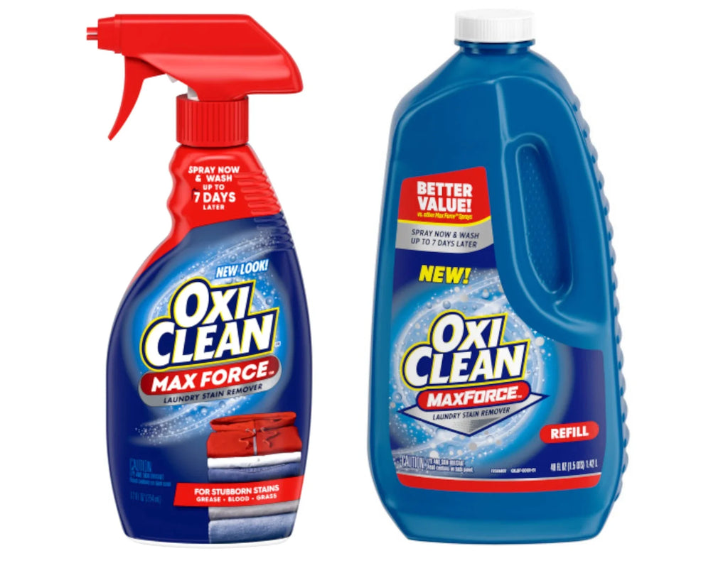 12 Oz Laundry 60 OxiClean Total Stain oz Refill 48 Max Force Bottle Oz Remover fl + Spray, Fl Fl Kit
