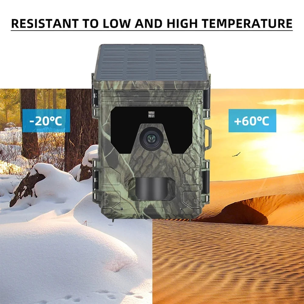 Viewing 30MP Stream Waterproof Supports Camera with Live Infrared App Lixada Activated HC-600Pro Motion 2K Tracking Online Video 256GB 4G