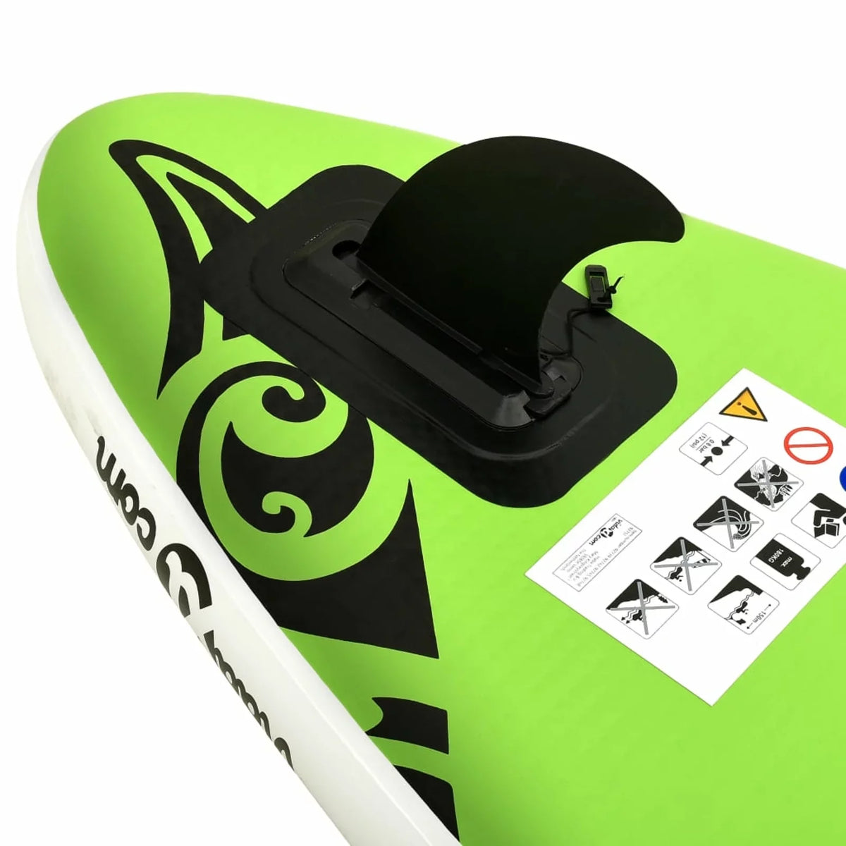 Green Paddleboard Inflatable Carevas 144.1"x29.9"x5.9" Set
