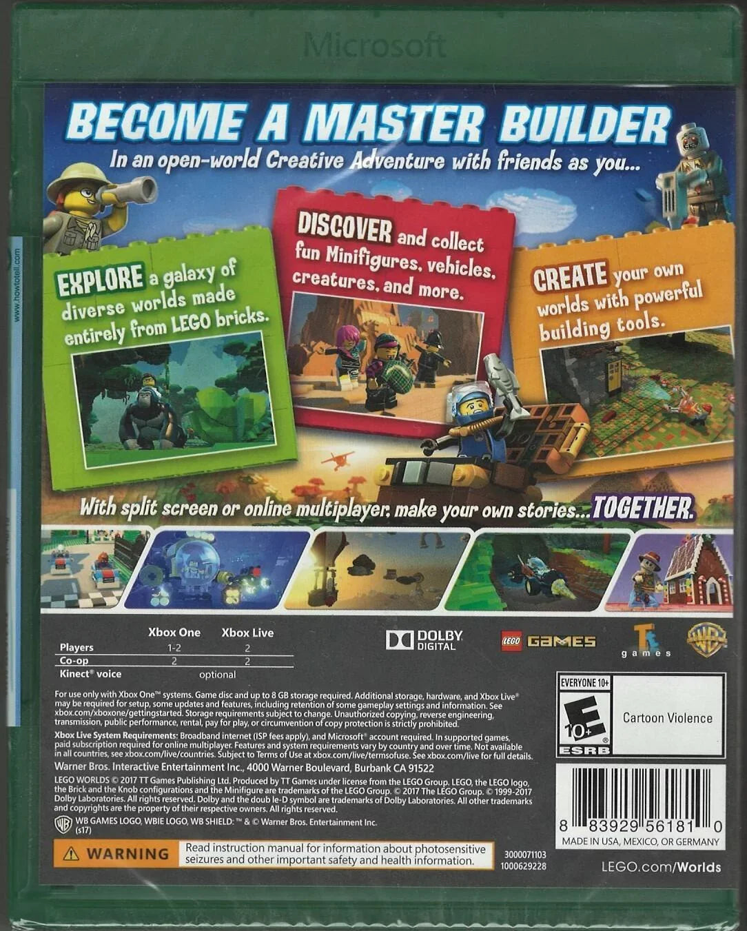 LEGO One, New One US (Brand Xbox Xbox Worlds Version) Factory Xbox Sealed One