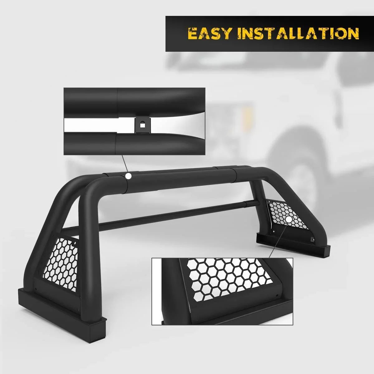 Ranger Bar Chase 62.9-74.7" Ford Bed Truck For Sport Fit Bar 2019-2023 Roll Rack Adjustable