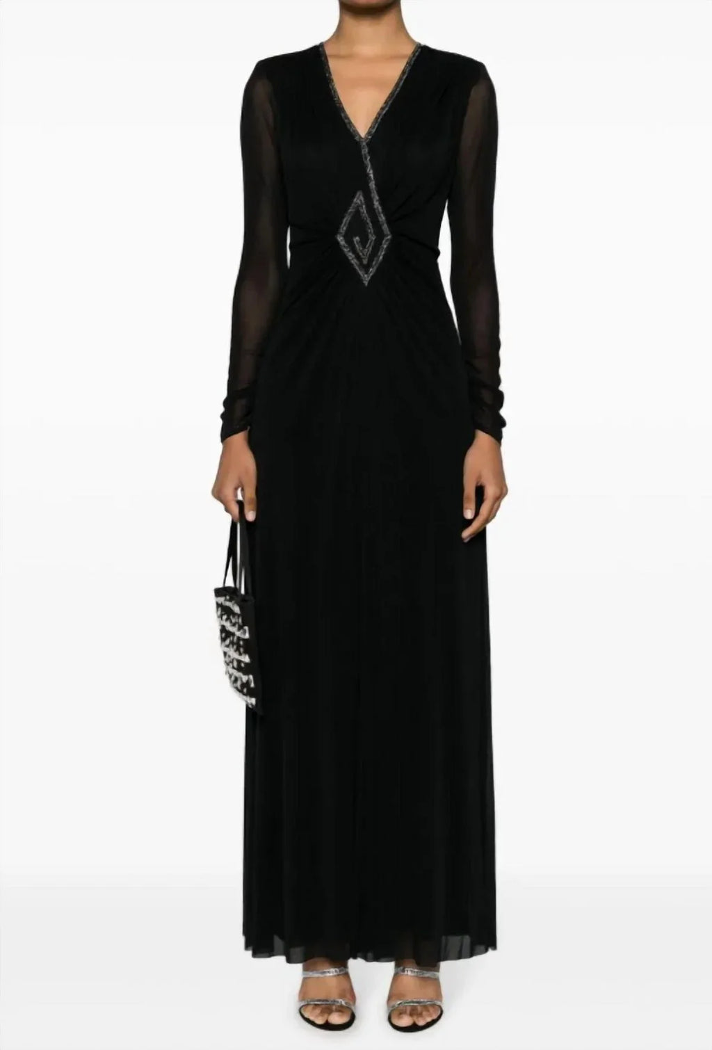 Size Black Diane S Furstenberg Gown Von Evening Women's Straight