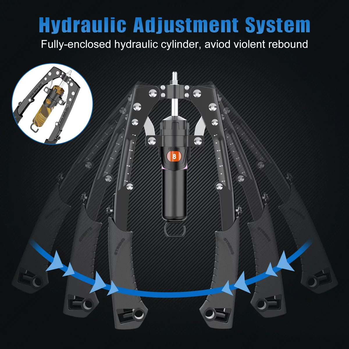 Expander Arm Hydraulic with Exerciser 22-440lbs for with Power Adjustable & Chest Home Training Handle, Roller Upgrade Wheels, Twister Ab Stretchable Wheel 2-in-1 Twister Muscle